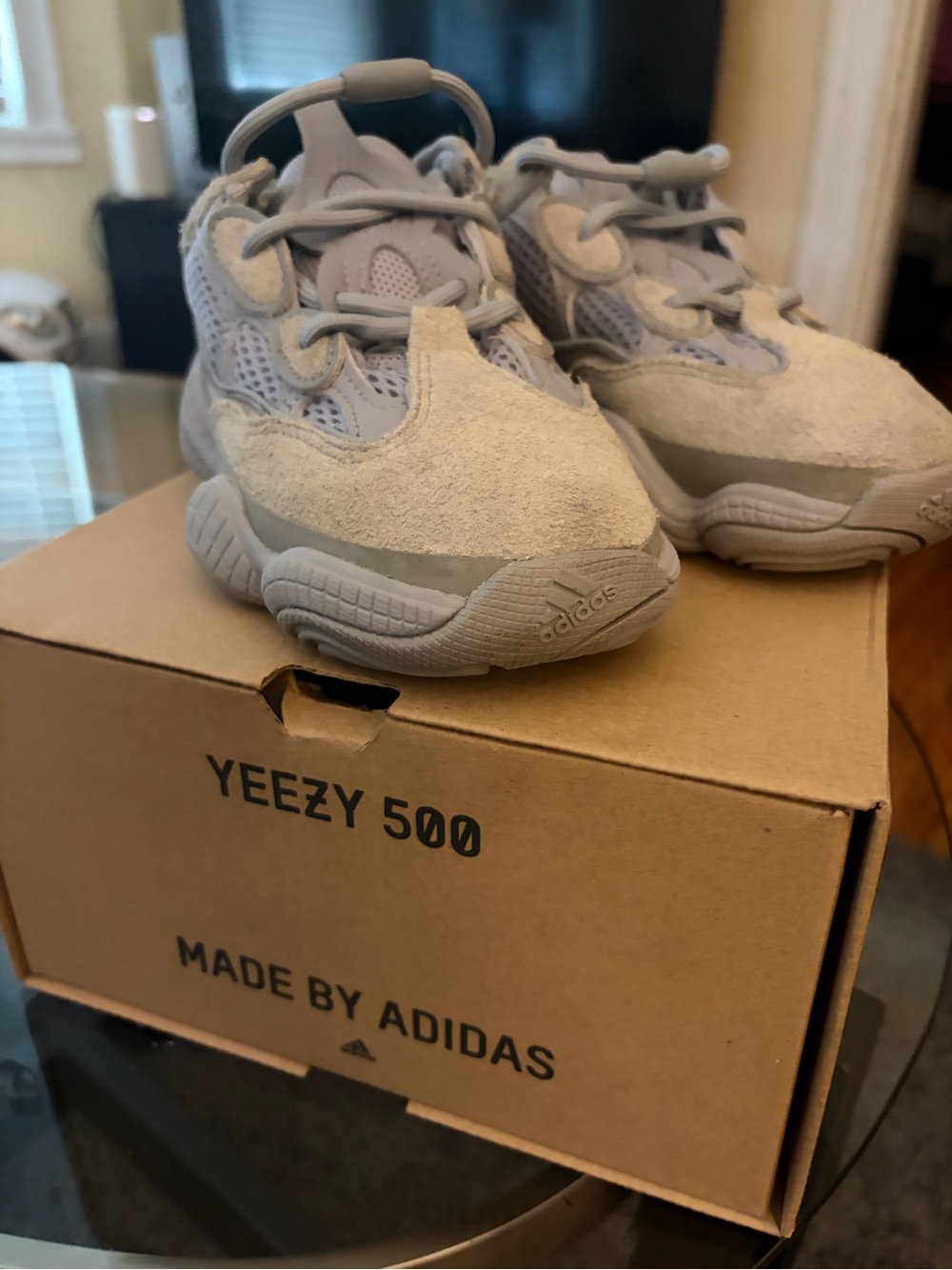 adidas Kids Yeezy 500 Sneakers - Light Gray